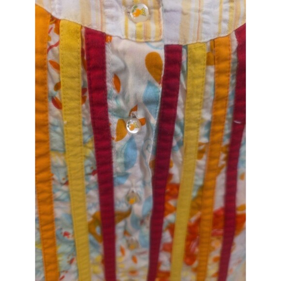 L'ORANGE Girls' Colorful Floral‎ Boho Ruffled Buttoned Cotton Dress Size 8 - Picture 3 of 6